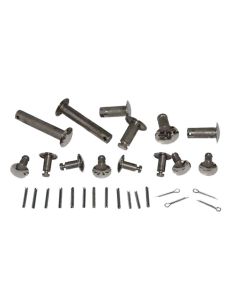 1956-1957 Ford Thunderbird Top Frame Pin Kit, 16 Pins & 16 Retainers, Polished, Mid 1956 Through 1957