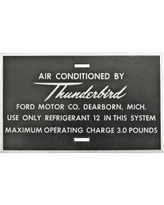 1961 Ford Thunderbird Aluminum Air Conditioner Hose Tag