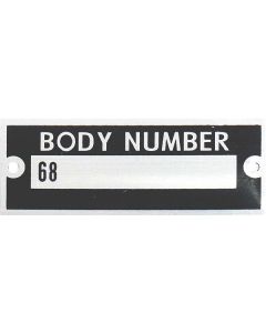 Body Number Plate - With Rivets - Ford