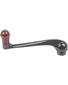 Window Crank - Plastic Dipped Brown With Mahogany Knob - Ford Late 1936 Standard & Ford Deluxe