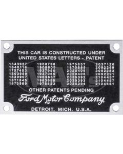 Patent Plate/with Screws / 37-39