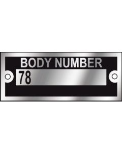Body Number Plate - With Rivets - Ford