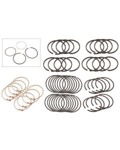 Piston Ring Set - 4 Ring Type - Solid Skirt - For Dome Top Pistons - Ford Flathead V8 95 & 100 HP - 3-3/16 Bore - Choose Your Size