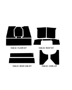 1948-52 Ford Pickup AcoustiSHIELD, Complete Cab Insulation Kit