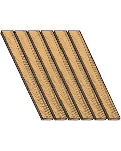 1950-72 Ford Pickup Bed Wood Floor Kit, Oak, 8-Piece, 6-1/2' Beds