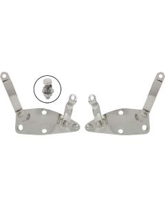 Hood Hinge Assemblies/ Stainless Steel/ 1938-40
