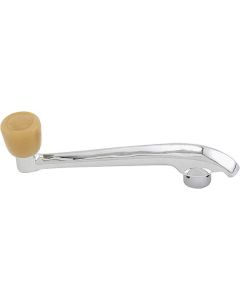 Window Crank - Chrome With Light Yellow Knob - Ford Standard