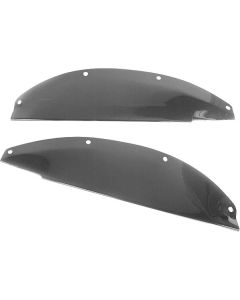 Fender To Grille Plates - Die-stamped - Painted Black - Ford Pickup Truck