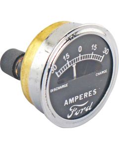 Model A Ford Ammeter - 30-30 - Brass Construction - Chrome Rim - Ford Script - For High Output