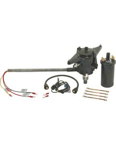 Model A Ford Zipper Centrifugal Advance Distributor - 12 Volt Negative Ground - Includes Ignitor & Coil