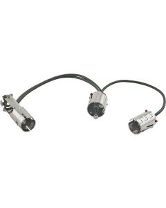 Model A Ford Headlight Socket Assembly - 2 Bulb Type - BulbEnd .672 Diameter - .780 Conduit End