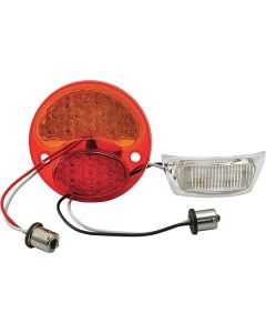 LED Tail Light Lens Insert - Half Amber - Left - 12 Volt