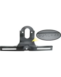 Model A Ford License Plate Bracket - Rear - Stamped Duo Lamp - Black Finish