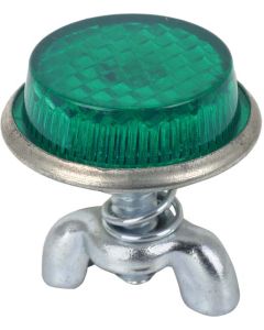 License Plate Bolt & Wing Nut W/ Green Reflector