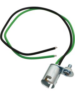 Model A Ford Tail Light Bulb Socket - Double Contact - 11/16 Outer Diameter - With Pigtail Wire - For Offset Pin Bulbs