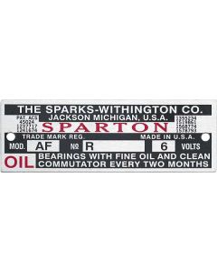 Sparton Horn Plate (reproduction)