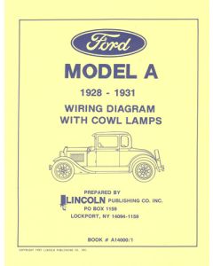 Model A Ford Electrical Wiring Diagram - For Cars With CowlLamps