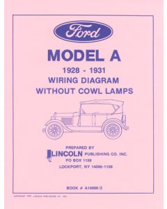 1928-31 Model A Electrical Wiring Diagram - Without Cowl Lamps
