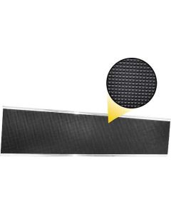 Model A Ford Running Boards - With Satin Finish Zinc Trim &Pyramid Rubber Mat - No Splash Shields