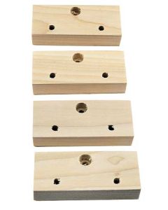 Model A Ford Hood Shelf Block Set - Wood Only - 4 Pieces