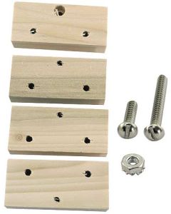 Model A Ford Hood Shelf Block Set - Wood With Hardware - 28Pieces