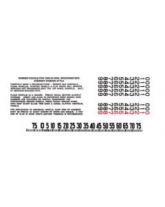 Speedometer Decal St/oval Face