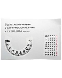 Model A Ford Speedometer Decal Set - Round Face - Northeast