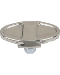 Model A Ford Center Bumper Clamp - Oval - Polished Stainless Steel