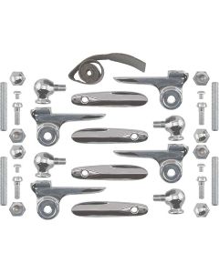 Model A Ford Windwing Clamp Set - Open Cars - Chrome - No Glass