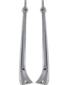 Model A Ford Windshield Stanchions - Left & Right - Holes Drilled - Polished Stainless Steel