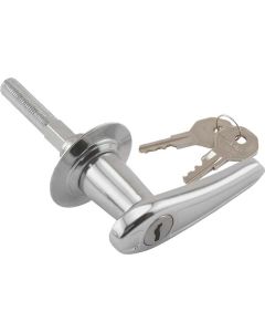Model A Ford Rumble & Trunk Locking Handle - Die-Cast Chrome - Includes 2 Keys