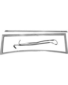 Model A Ford Windshield Frame - Closed Car - Polished Aluminum - Includes Hinge - Street Rod Style - Victoria & 1931 Slant Windshield Fordor Sedan