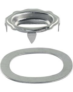 Model A Ford Inside Door Lock Escutcheon - Chrome - Scroll Design - Deluxe Cars Only