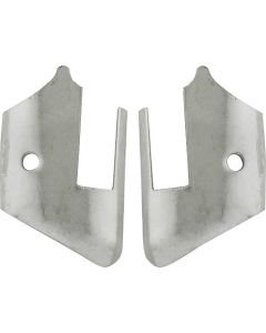 Model A Ford Drip Rail Tips - Rear - Nickel Plated - Coupe & Special Coupe