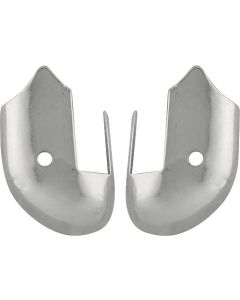 Model A Ford Drip Rail Tips - Rear - Nickel Plated - Briggs