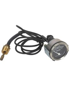 Model A Ford Temperature Gauge - Chrome Bezel Ring With Black Face - 2 Diameter