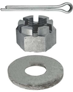 Model A Ford AA Truck Rear Spring Pivot Special Nut & Washer & Cotter Pin Set - 6 Pieces - Mid 1929 To 1930