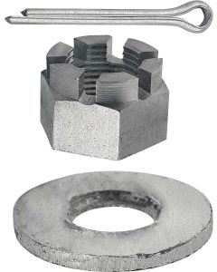 Model A Ford AA Truck Rear Spring Pivot Special Nut & Washer & Cotter Pin Set - 6 Pieces - Late 1930 To 1931