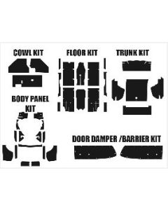 1964-1966 Mustang Convertible Acoustishield Insulation Kit