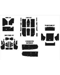 1967-1968 Mustang Convertible Acoustishield Insulation Kit