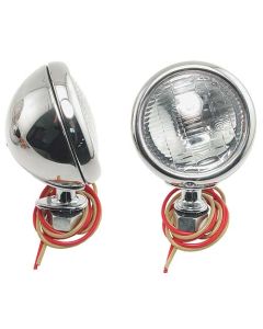 Cowl Lamps - Stainless Steel - With Turn Signal - With Both6 & 12 Volt Bulbs - Ford