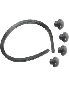 Gas Tank Apron Channel Kit - Rubber Seal With 4 Plugs - Ford Passenger
