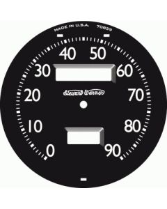 Speedometer Face - Metal - 90 Mph - Stewart Warner Script -Ford Pickup Truck