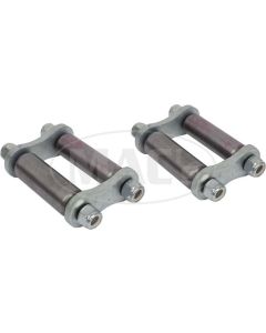 Rear Spring Shackle Kit - Steel Bushings - Ford Pickup Truck