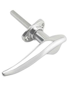 Outside Door Handle - Chrome - Curved Base - Rear Right Hand Of Fordor - Front Left Hand Of Ford Closed Car Except 3 Window Coupe & Cabriolet