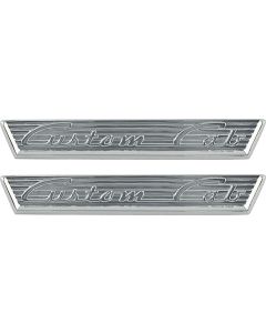 Ford Pickup Truck Door Emblems - Chrome - Custom Cab