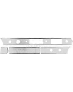 1955-1956 Ford Thunderbird Dash Trim Kit, 4 Pieces, Engine-Turned Aluminum