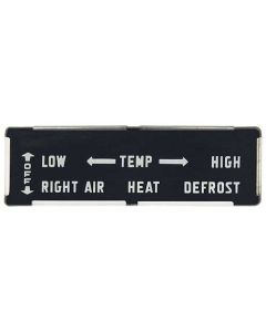 1955-1957 Ford Thunderbird Heater Control Face Plate