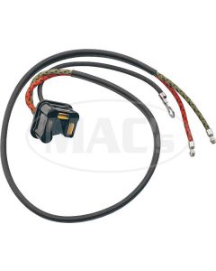 Ford Pickup Truck Headlight Socket Wire - Braided Wire - Short Ground Wire - 24 Long - Without Grommet