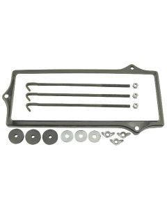 1956-1957 Ford Thunderbird Batt Hold Down Clamp Kt, For Optl Grp 32N Hvy Dty Batt, W/ 3 Hole Hold Down